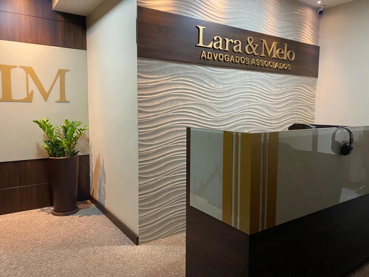 Recepção do escritório Lara & Melo Advogados Associados em Brasília